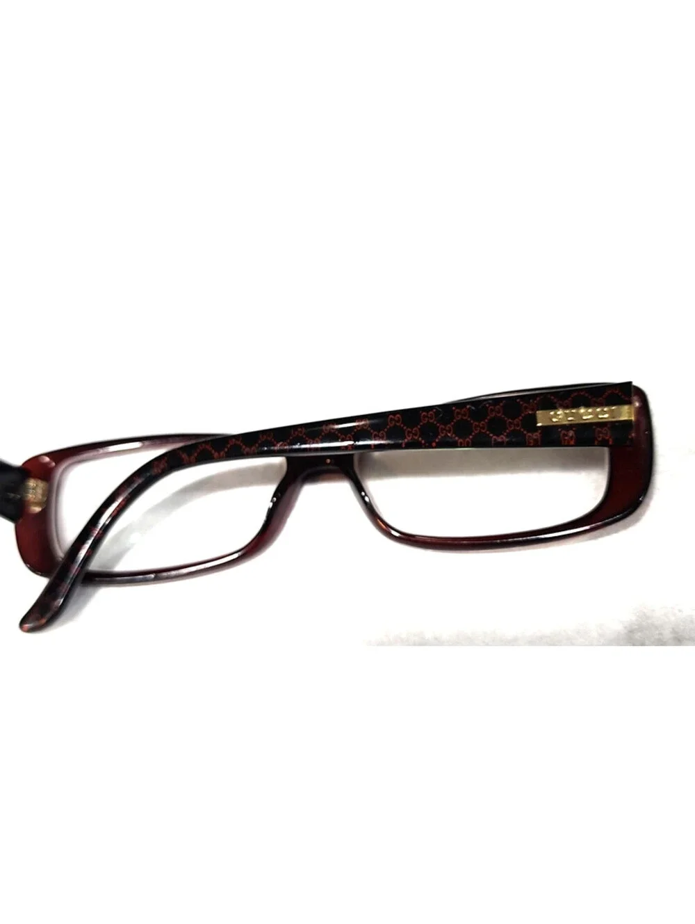Gucci GG3568 WH13 Large sz Red Rectangle Eyeglasses 53-14 140 Italy Read